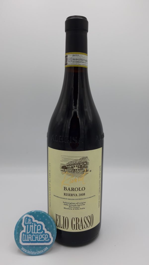 Piedmont red wine fine artisan modern Monforte cru Gavarini Riserva Runcot obtained from only nebbiolo grapes perfect with meat or meditation