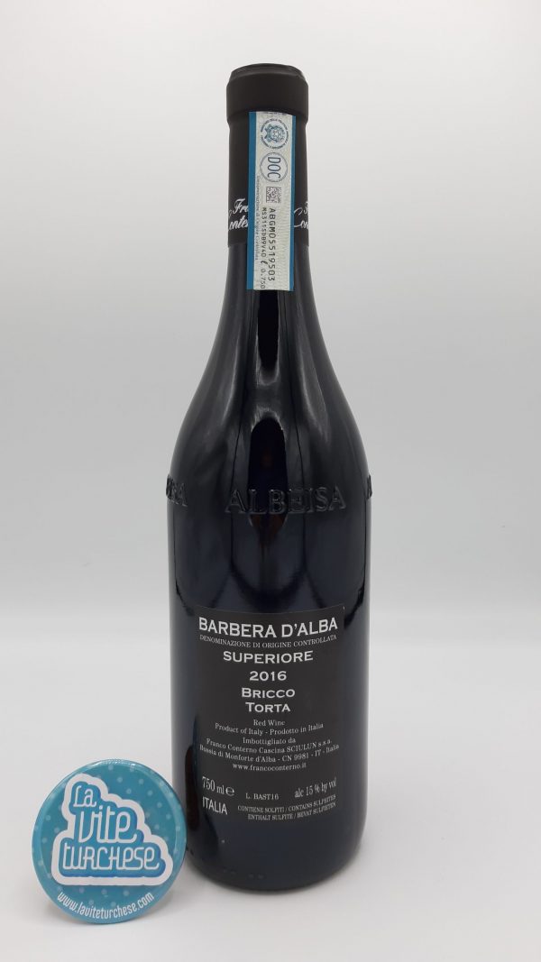 Barbera d'Alba vino rosso DOC Monforte d'Alba uva barbera 100%