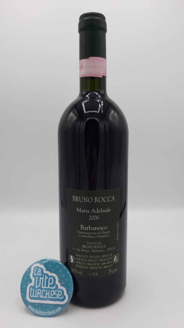 Barbaresco vino rosso DOCG Piemonte uva nebbiolo 100%