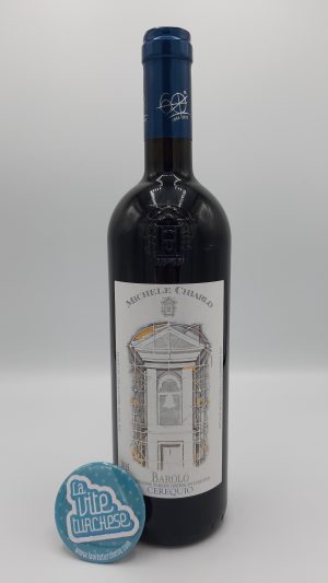 Artisanal Piedmont red wine Barolo cru Cerequio produced only in the best vintages obtained only from Nebbiolo grapes