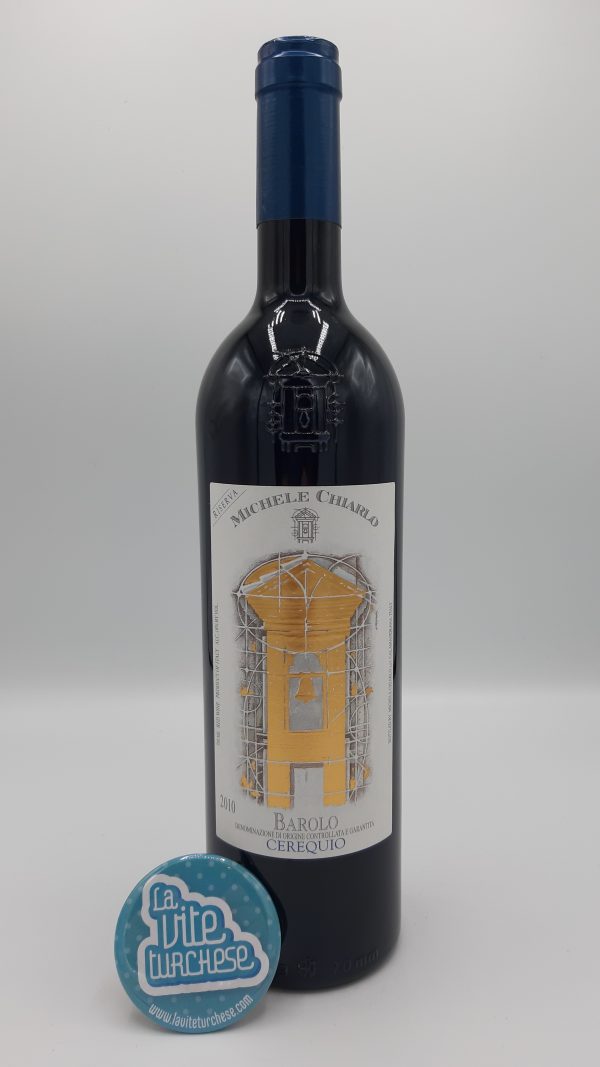 Artisanal Piedmont red wine Barolo cru Cerequio produced only in the best vintages obtained only from Nebbiolo grapes