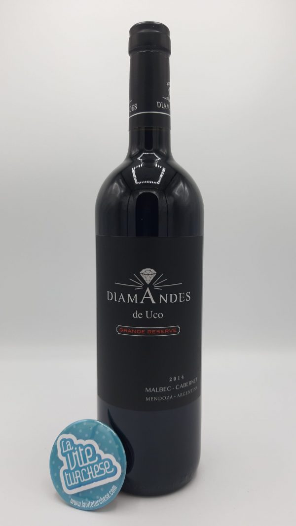 Red wine Valle de Uco Mendoza Argentina precious quality product only in the best years produced with Malbec and Cabernet Sauvignon grapes perfect with meat dishes