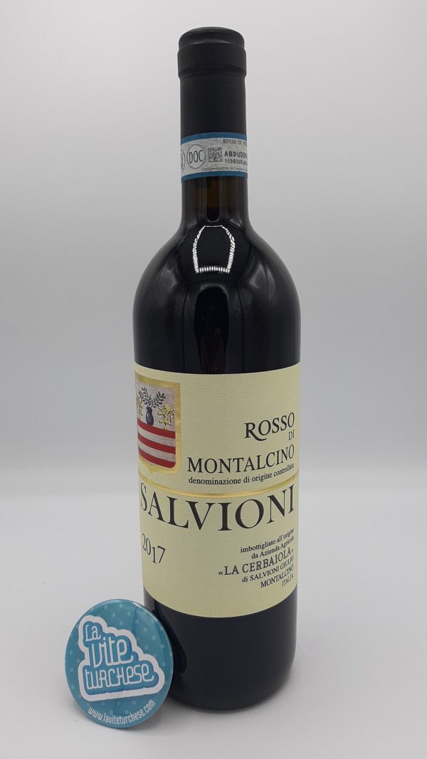 Tuscan red wine refined traditional sensual Montalcino obtained with Sangiovese grapes perfect with red or Florentine meats.