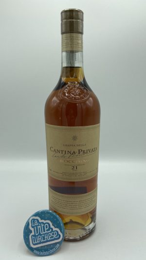 Grappa Canelli Invecchiata 21 anni produzione limitata azienda storica prodotto con uva nebbiolo da Barolo e Barbaresco e uva Moscato