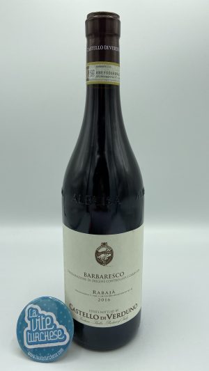 Red wine Barbaresco cru Rabajà traditional fine artisan produced only in the best years perfect product with Nebbiolo grapes perfect with game