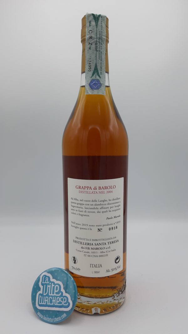 Marolo - Grappa di Barolo 15 anni - 2004 - back