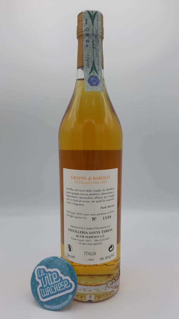 Marolo - Grappa di Barolo 9 anni - 2010 - back