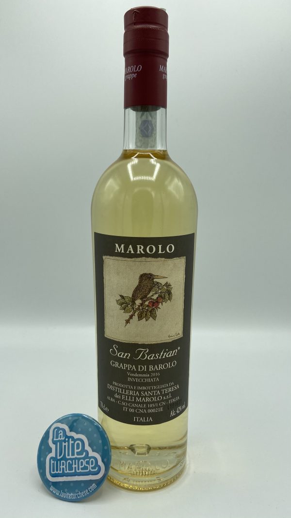 distillate grappa di Barolo Piemonte Langhe vintage artisanal boutique discontinuous still Nebbiolo pomace perfect as a digestive or with chocolate