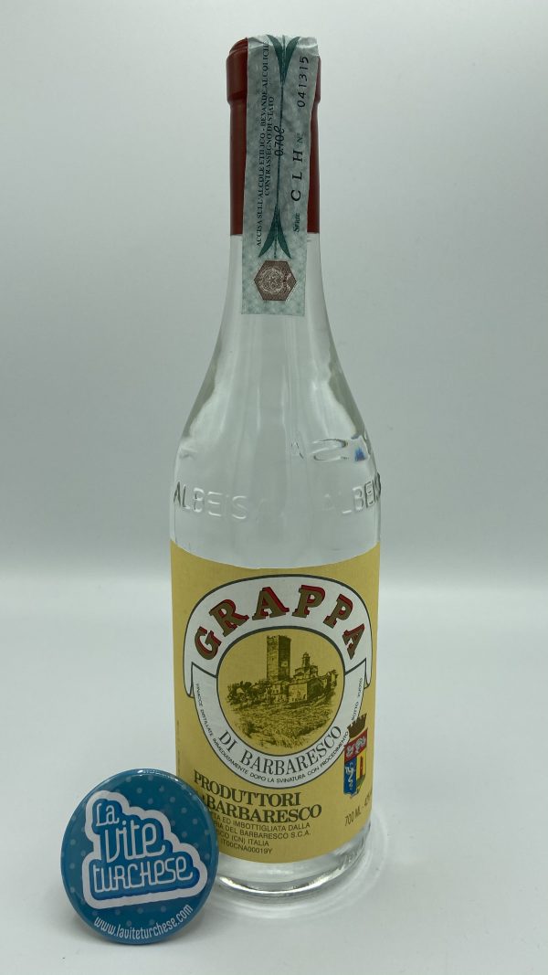 Grappa Barbaresco limited production historical company produced with only Nebbiolo grapes
