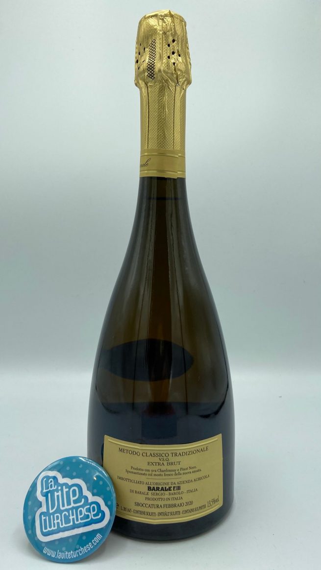 vino spumante Extra Brut Langhe Barolo uva Chardonnay e Pinot Nero