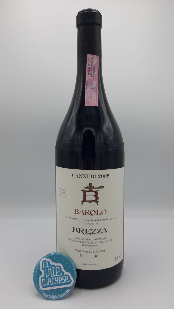 Red wine Barolo DOCG cru Cannubi traditional artisanal fine limited production produced with only Nebbiolo grapes perfect with red meats