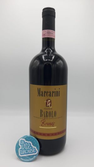Red wine Barolo DOCG Cru Brunate fine artisanal traditional limited production produced with only Nebbiolo grapes perfect with game