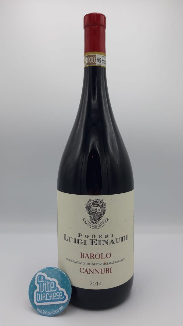 red wine Barolo DOCG cru Cannubi Barolo Langhe Unesco magnum fine refined traditional history obtained with Nebbiolo grapes perfect with red meats and truffles