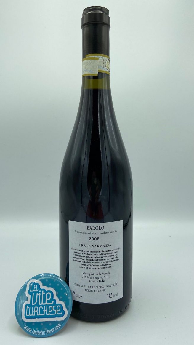 barolo vino rosso DOCG vigna Preda Sarmassa Barolo Langhe uva nebbiolo
