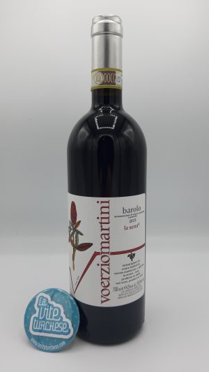 Fine artisanal Piedmont red wine Barolo cru La Serra limited production obtained from Nebbiolo grapes only, perfect with game