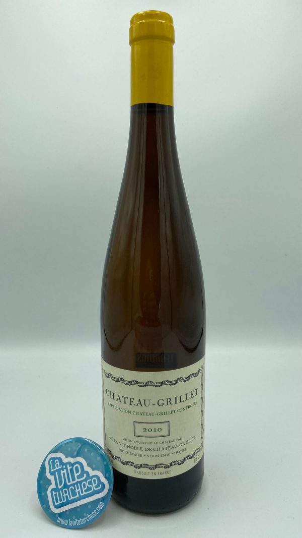 White wine Rhone France Chateau Grillet fine artisan historic winery monopoly small production produced with only viognier grapes perfect with fish first courses
