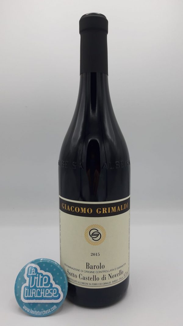 red wine Barolo DOCG cru Sotto Castello di Novello Langhe modern austere balsamic artisan boutique made with Nebbiolo grapes perfect with red meats, aged cheeses and white truffle