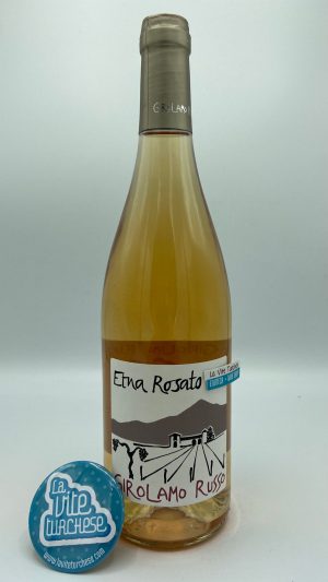 Rosé wine Etna Sicilia fine artisan limited production cru San Lorenzo produced with Nerello Mascalese grapes perfect as an aperitif