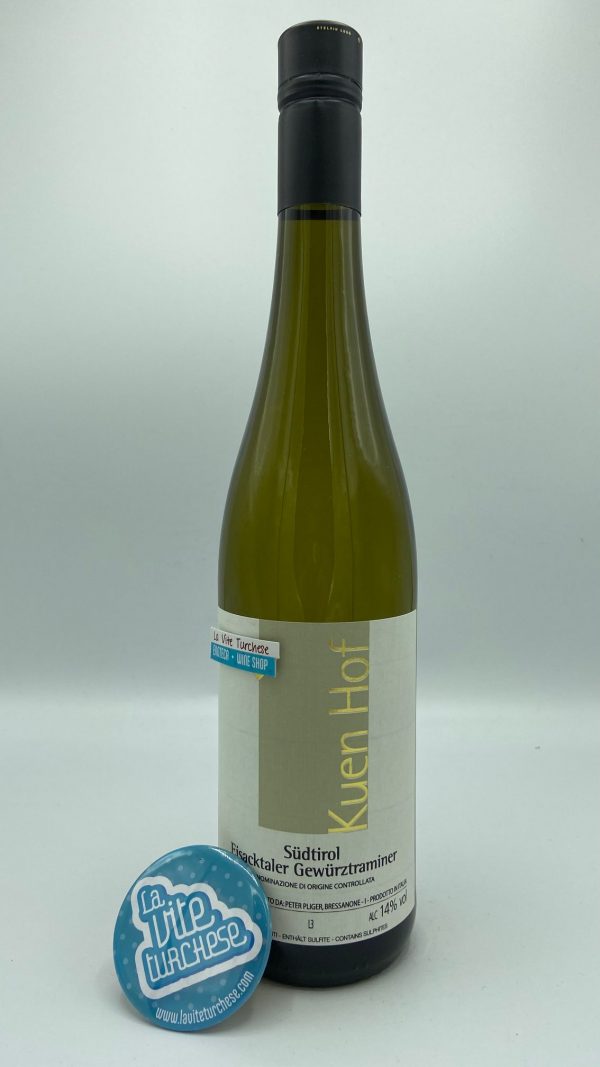 aromatic white wine Alto Adige traditional boutique fresh savory made with Gewürztraminer grapes perfect with fish and white meat