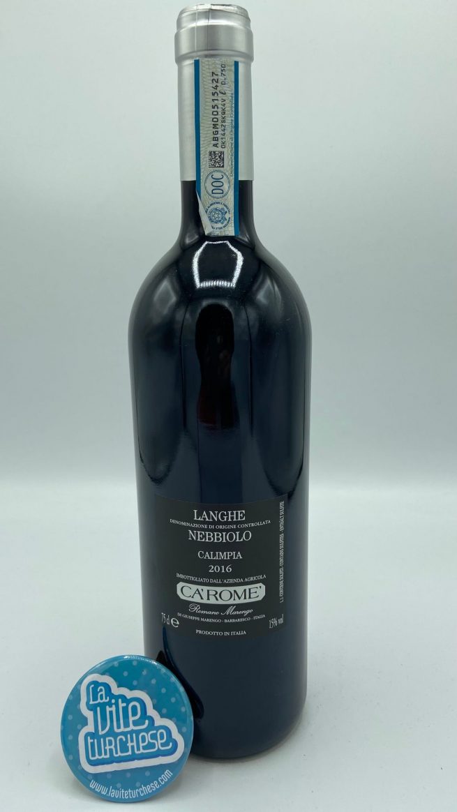 Ca' Rome' – Langhe Nebbiolo Calimpia – 2016 - back Ca' Rome' – Langhe Nebbiolo Calimpia – 2016 - back
