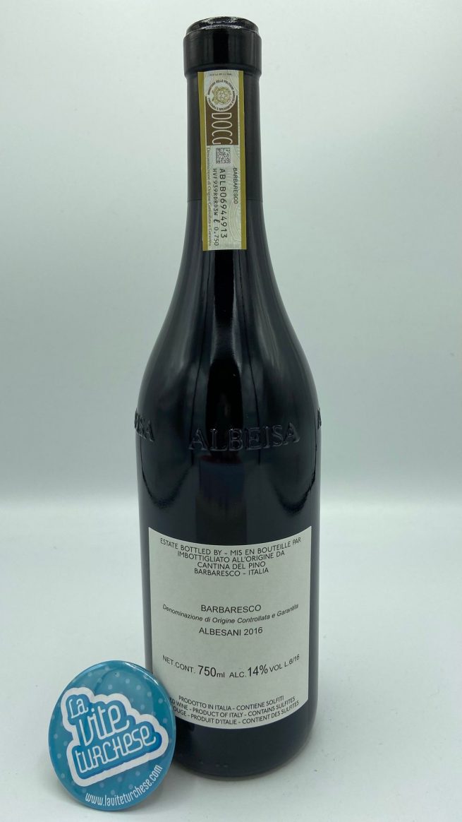 Cantina del Pino – Barbaresco Albesani – 2016 – back Cantina del Pino – Barbaresco Albesani – 2016 – back