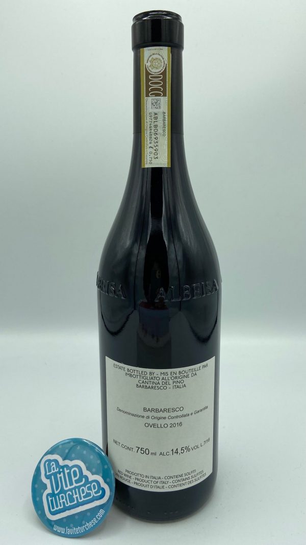 Barbaresco red wine cru Ovello grapes Nebbiolo 100%