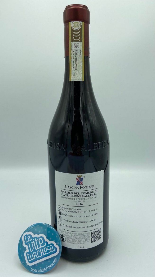 Cascina Fontana – Barolo dal Comune di Castiglione Falletto – 2016 – back
