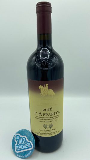 red wine Toscana Ama Gaiole in Chianti international blend super tuscan modern full fine long-lived powerful and refined obtained with merlot grapes perfect with game