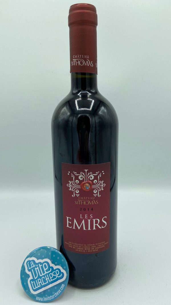 Red wine from the Bekaa Valley Lebanon, modern fine wine produced with syrah, grenache and cabernet sauvignon grapes, perfect with red meats and aged cheeses