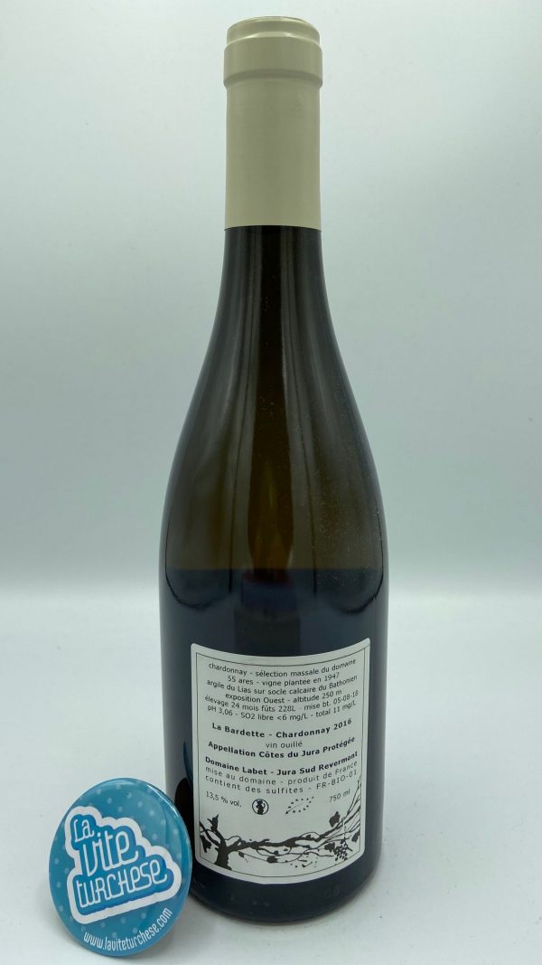 La bardette white wine Jura France 100% chardonnay grapes