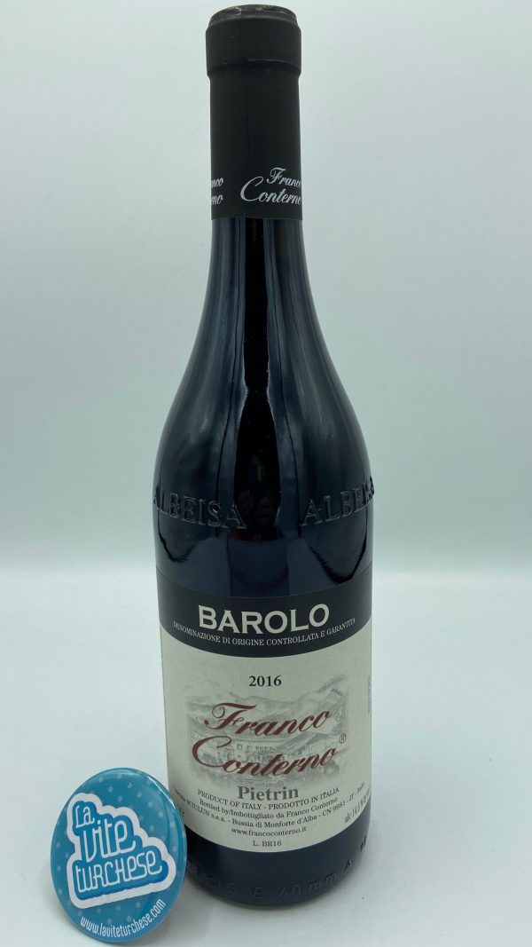 Red wine Barolo DOCG Monforte d'Alba fine artisan traditional historical cellar limited production produced with only Nebbiolo grapes perfect with tagliatelle al ragù
