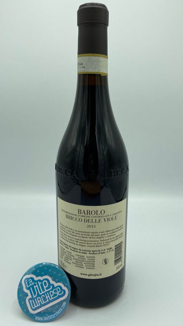 Barolo red wine cru Bricco delle Viole Piedmont Nebbiolo grapes 100%