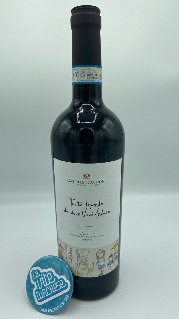 Fine Langhe red wine artisan small production produced with barbera and nebbiolo grapes perfect with roast pork