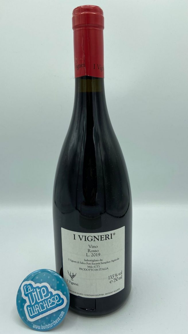 I Vigneri – Vino Rosso – 2019 - back I Vigneri – Vino Rosso – 2019 - back
