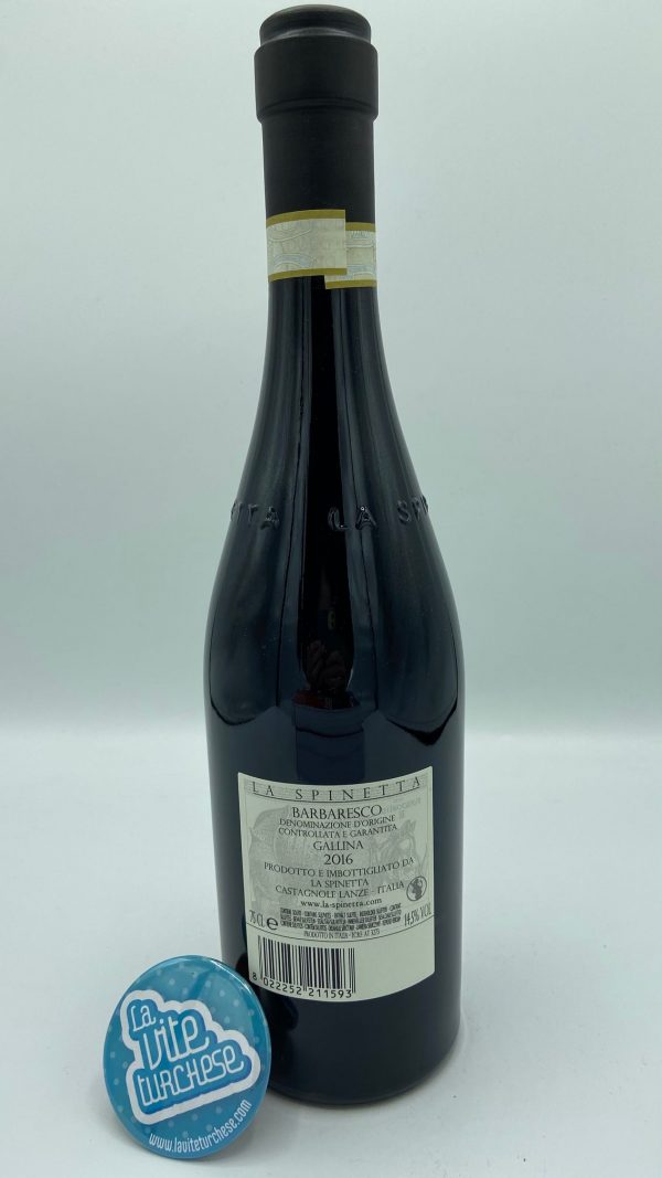 Barbaresco red wine Gallina Piemonte cru 100% Nebbiolo grapes