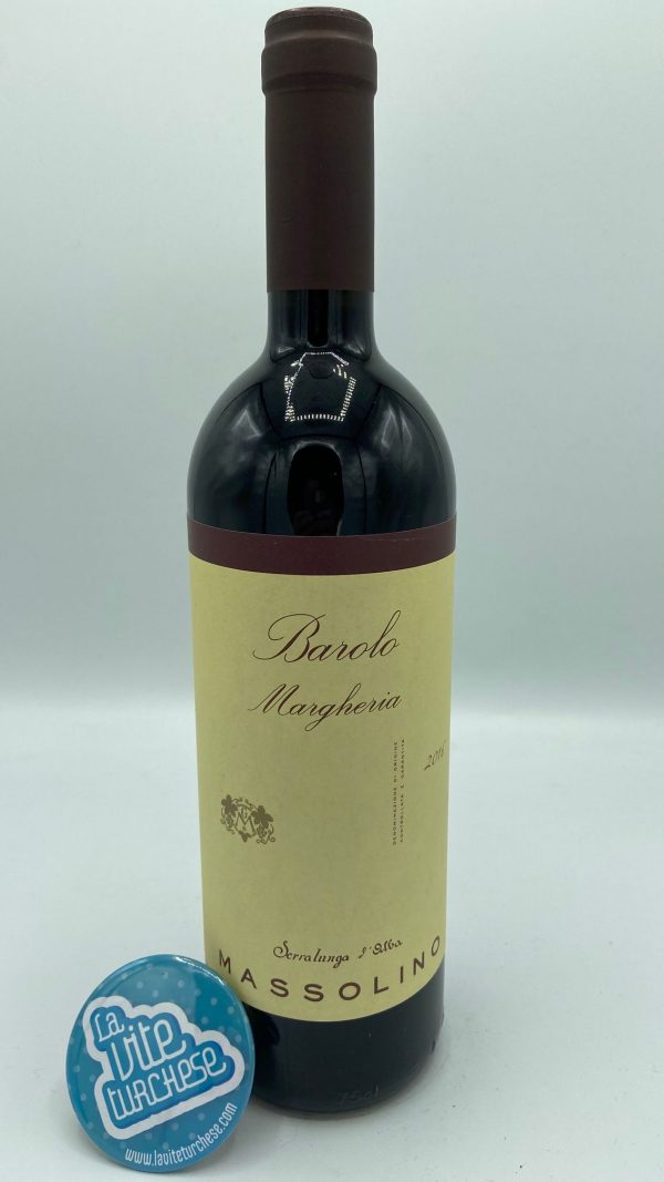 Red wine Piedmont fine artisanal traditional cru Margheria Serralunga d'Alba Limited production produced with Nebbiolo grapes only, perfect with roasted meat