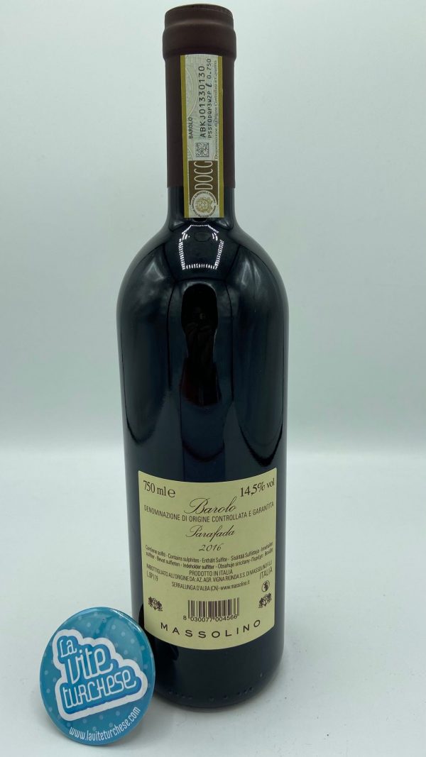 Barolo red wine cru Parafada Serralunga d'Alba grapes Nebbiolo 100%