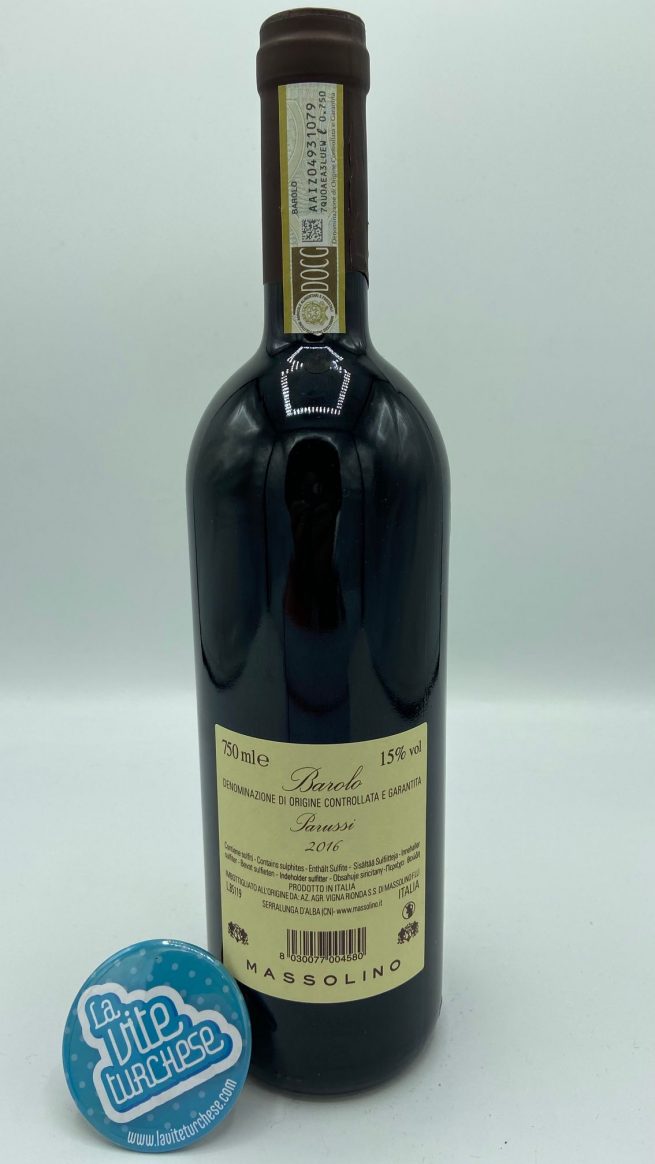 Massolino – Barolo Parussi – 2016 – back Massolino – Barolo Parussi – 2016 — back