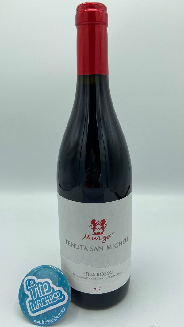 Etna red wine Sicily fine artisan historic cellar produced only in the best years produced with nerello mascalese grapes and perfect cap with grilled red and white meats