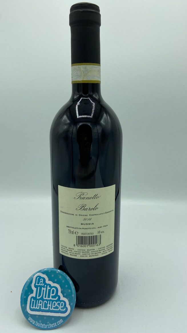 Prunotto – Barolo Bussia – 2016 – back