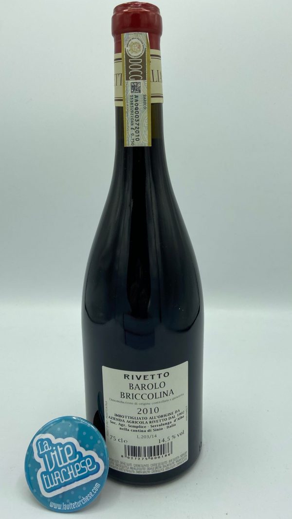 Barolo red wine cru Briccolina Serralunga d'Alba grapes Nebbiolo 100%