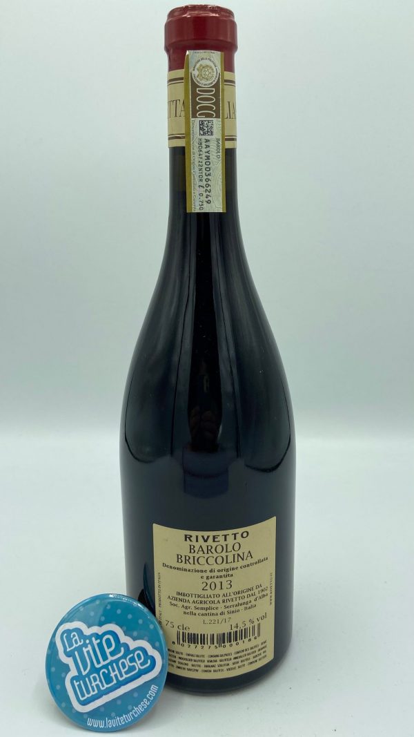 Barolo red wine cru Briccolina Serralunga d'Alba grapes Nebbiolo 100%