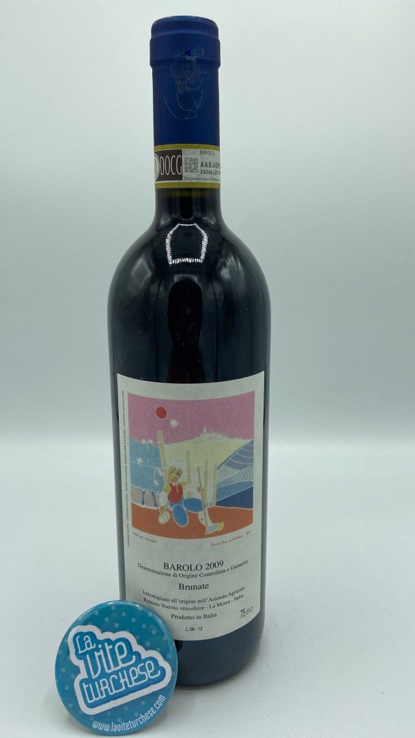 red wine Barolo cru Brunate La Morra Langhe Piemonte Unesco modern low yields powerful sweet tannins barolo boys vintage made with nebbiolo grapes perfect with grilled meat, braised meat and chocolate