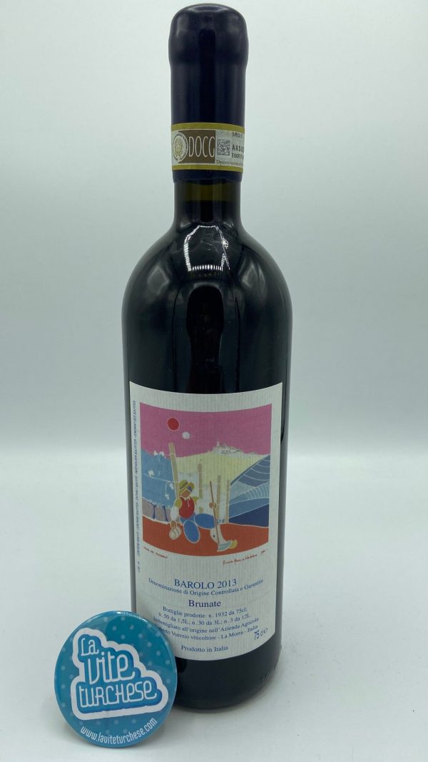 red wine Barolo cru Brunate La Morra Langhe Piemonte Unesco modern low yields powerful sweet tannins barolo boys vintage made with nebbiolo grapes perfect with grilled meat, braised meat and chocolate