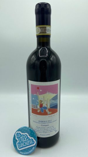 red wine Barolo cru Cerequio La Morra Langhe Unesco Piemonte modern low yields barolo boys powerful masculine structured tannins made from nebbiolo grapes perfect with aged cheeses and red meat