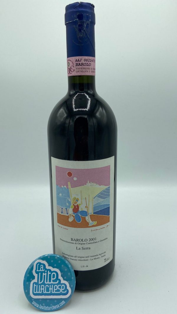 red wine Barolo cru La Serra La Morra Langhe Piemonte Unesco modern low yields Barolo Boys full bodied elegant tannins scents of tobacco vintage made with nebbiolo grape perfect with game and chocolate