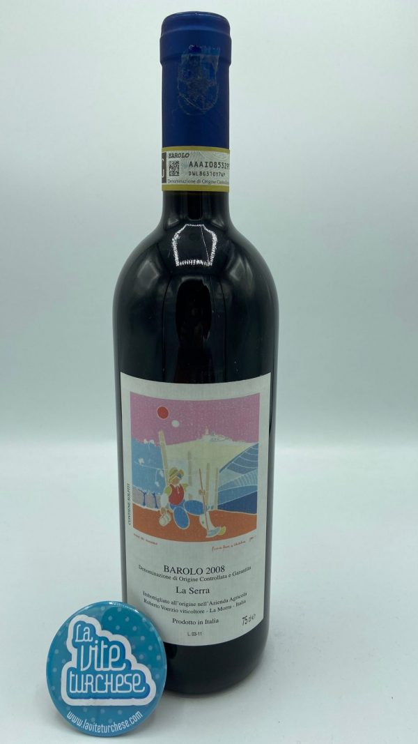 red wine Barolo cru La Serra La Morra Langhe Piemonte Unesco modern low yields Barolo Boys full bodied elegant tannins scents of tobacco vintage made with nebbiolo grape perfect with game and chocolate