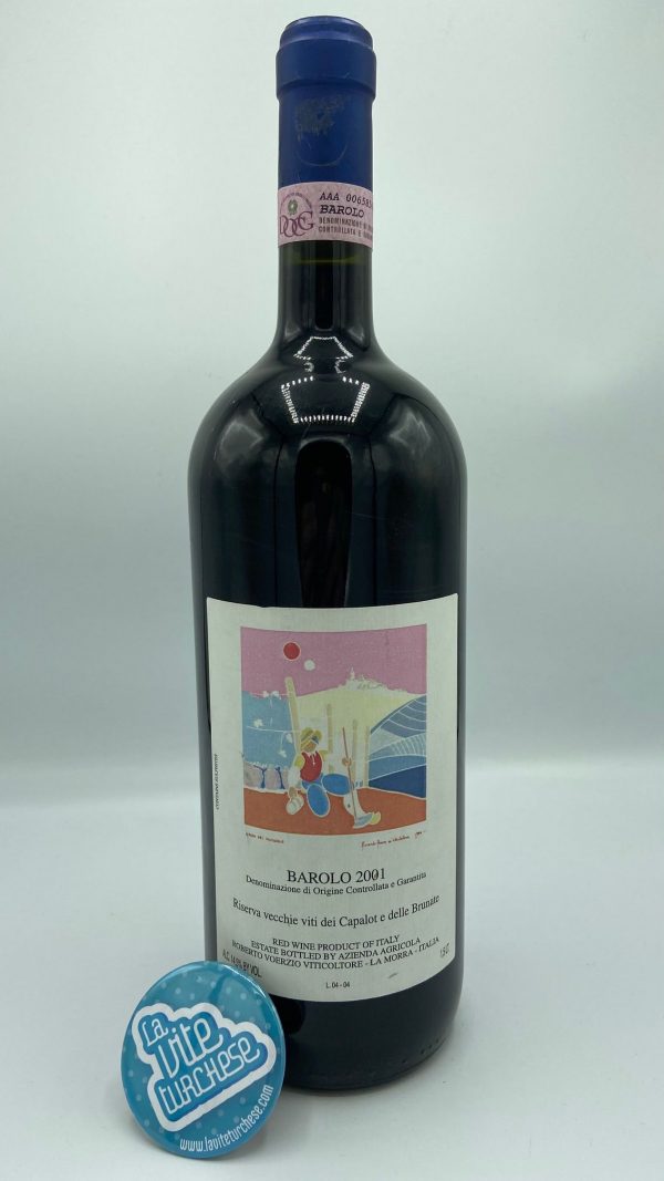 red wine Barolo vigne Capalot and Brunate old vines La Morra Unesco piemonte modern full magnum fresh opulent obtained with only nebbiolo grapes perfect with meat and aged cheeses or meditation