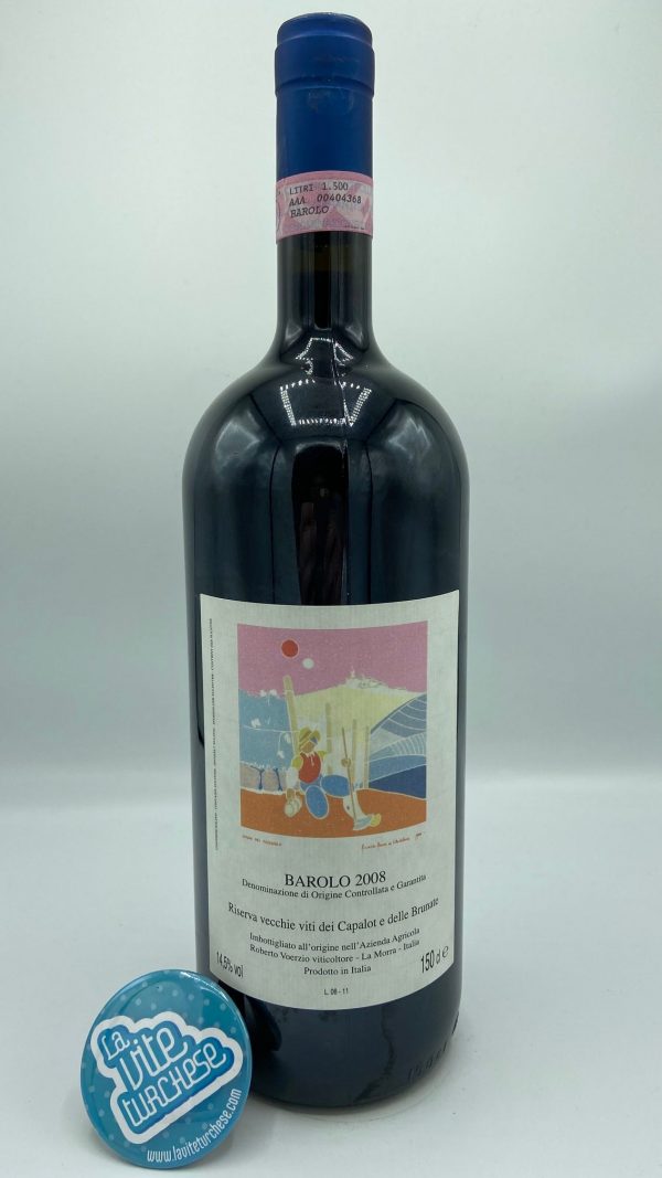 red wine Barolo vigne Capalot and Brunate old vines La Morra Unesco piemonte modern full magnum fresh opulent obtained with only nebbiolo grapes perfect with meat and aged cheeses or meditation