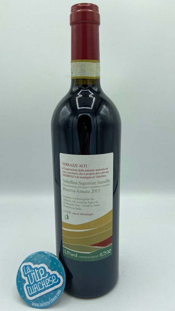 Terrazzi Alti – Riserva Valtellina Superiore Sassella – 2015 - back Terrazzi Alti – Riserva Valtellina Superiore Sassella – 2015 - back